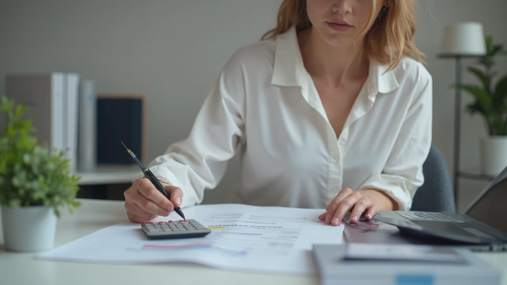 Анализ долгов и кредитных документов за столом